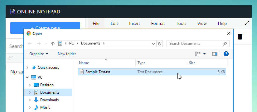 Open file dialog in Flymedia